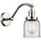 Bell 5" Polished Nickel Sconce w/ Clear Shade