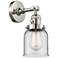 Bell 5" Polished Nickel Sconce w/ Clear Shade