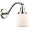 Bell 5" Polished Nickel Sconce w/ Matte White Shade