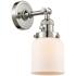 Bell 5" Polished Nickel Sconce w/ Matte White Shade