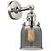 Bell 5" Polished Nickel Sconce w/ Plated Smoke Shade