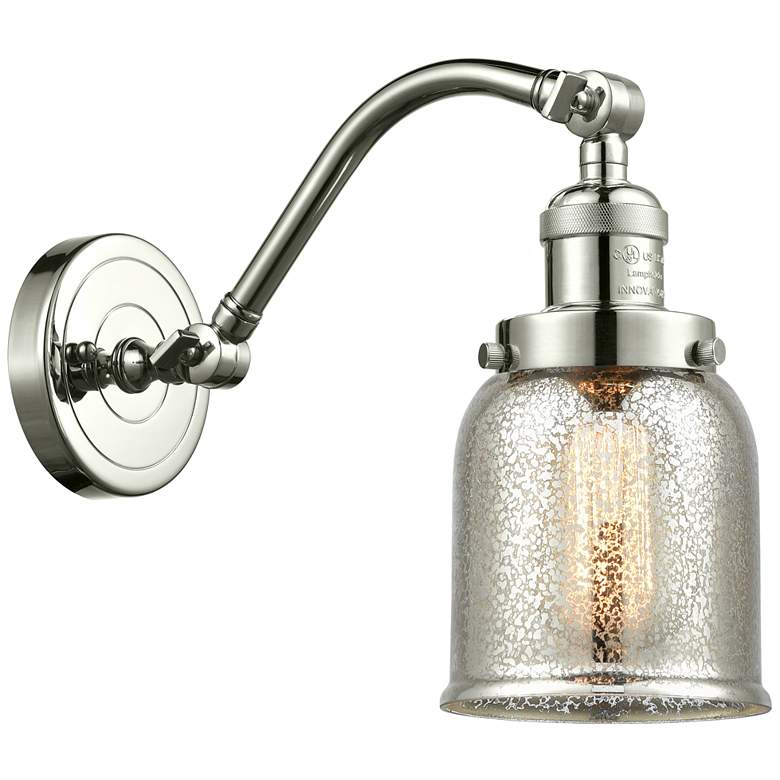 Image 1 Bell 5" Polished Nickel Sconce w/ Silver Plated Mercury Shade