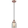 1_Bell 5" Wide Antique Copper Mini Pendant with Mercury Shade