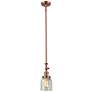 Bell 5" Wide Copper Stem Hung Tiltable Mini Pendant w/ Seedy Shade
