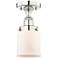 Bell 5" Wide Polished Nickel Semi.Flush Mount With Matte White Glass S