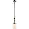Bell 5" Wide Polished Nickel Stem Hung Tiltable Mini Pendant w/ White