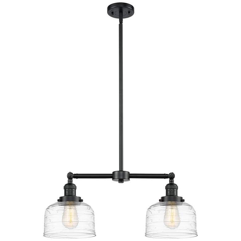 Image 1 Bell 8" - 2 Light 21" Island Light - Oil Rubbed Bronze - Clear D