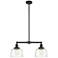 Bell 8" - 2 Light 21" Island Light - Oil Rubbed Bronze - Clear D