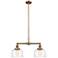 Bell 8" - 2 Light 21" LED Island Light - Brushed Brass - Clear D