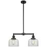 1_Bell 8" - 2 Light 21" LED Island Light - Matte Black - Clear Sha