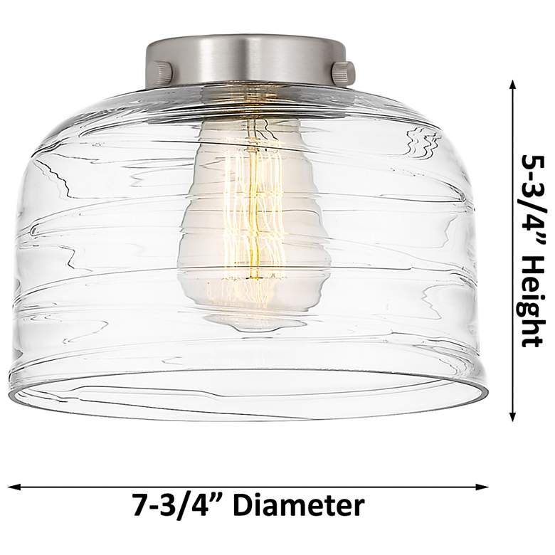 Image 4 Bell 8" - 2 Light 21" LED Island Light - Matte Black - Clear Sha more views