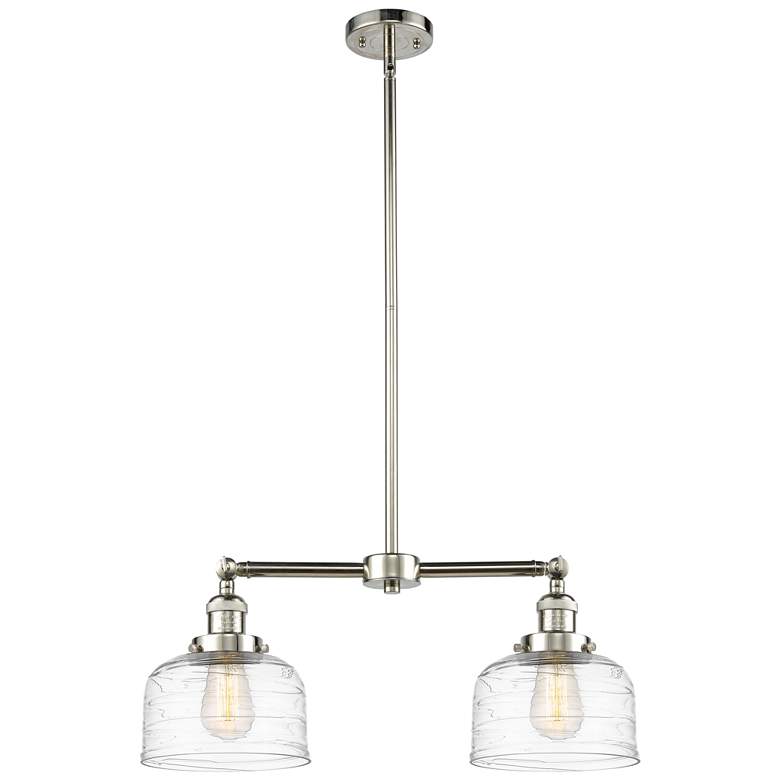 Image 1 Bell 8" - 2 Light 21" LED Island Light - Polished Nickel - Clear