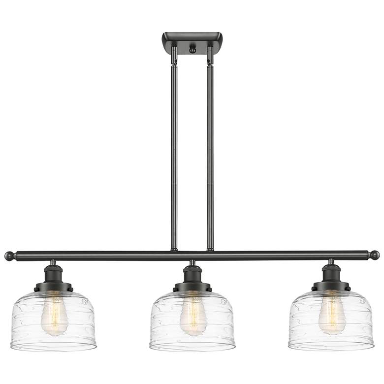 Image 1 Bell 8" 3 Light 36" Island Light - Oil Rubbed Bronze - Clear Dec