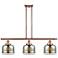 Bell 8" 3 Light 36" LED Island Light - Copper  - Silver Plated Me