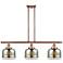 Bell 8" 3 Light 36" LED Island Light - Copper - Silver Plated Me