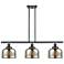 Bell 8" 3 Light 36" LED Island Light - Matte Black - Silver Plat