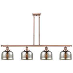 Bell 8" 4 Light 48" Island Light - Antique Copper  - Silver Plate