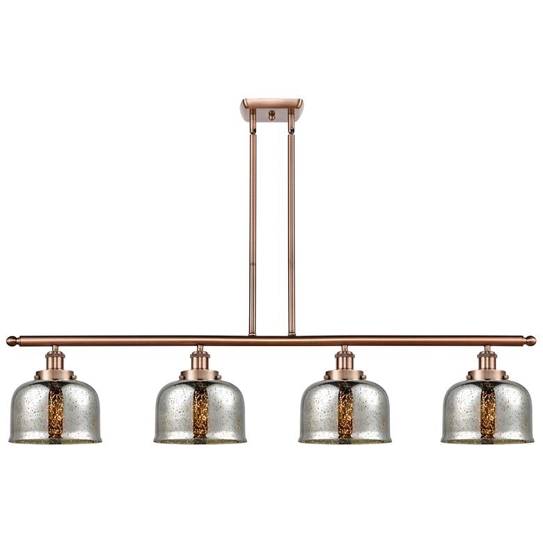 Image 1 Bell 8" 4 Light 48" LED Island Light - Copper - Silver Plated Me