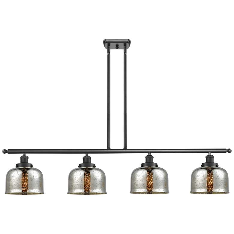 Image 1 Bell 8" 4 Light 48" LED Island Light - Matte Black - Silver Plat