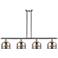 Bell 8" 4 Light 48" LED Island Light - Satin Nickel - Silver Mer