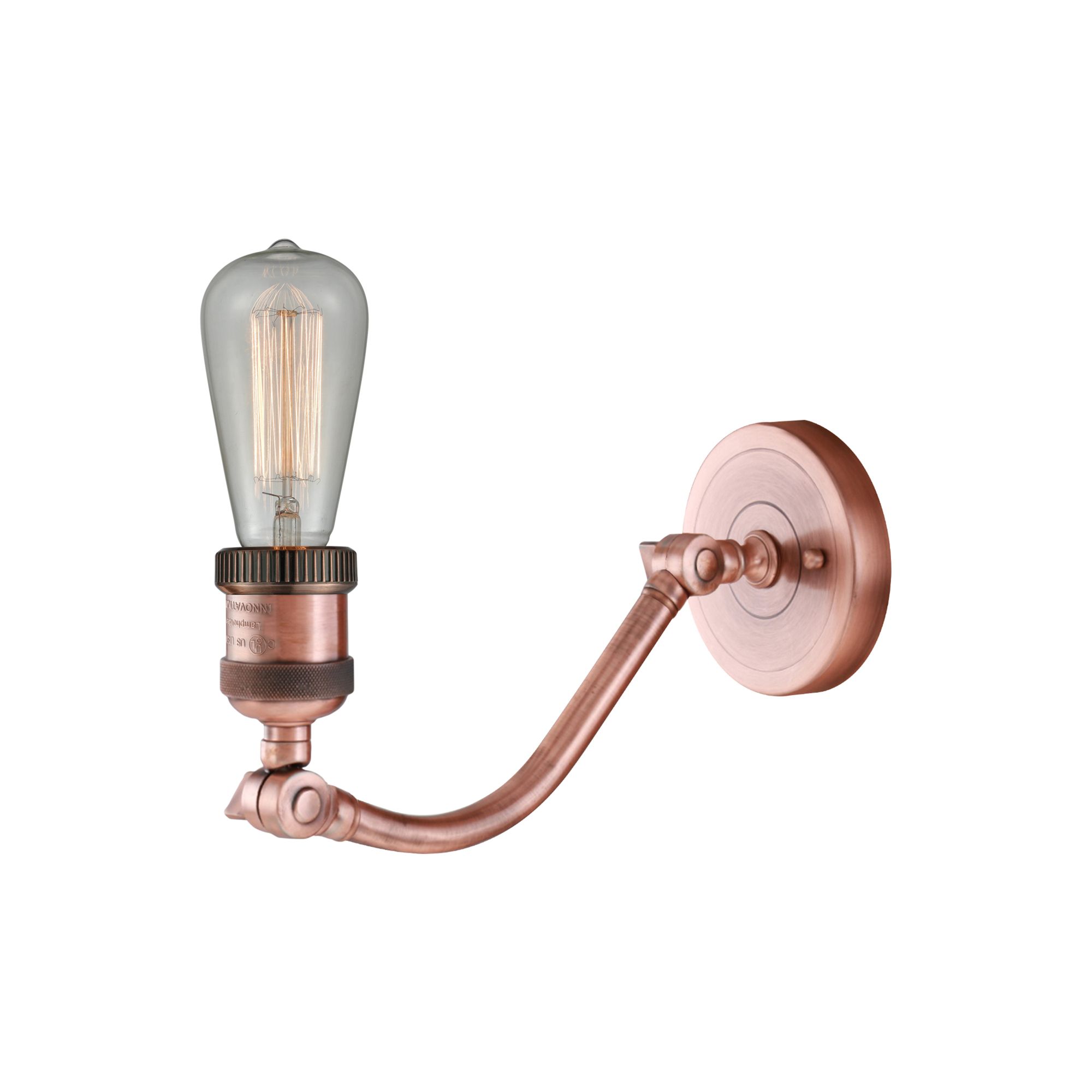 Image 2 Bell 8" Antique Copper Sconce w/ Silver Plated Mercury Shade more views