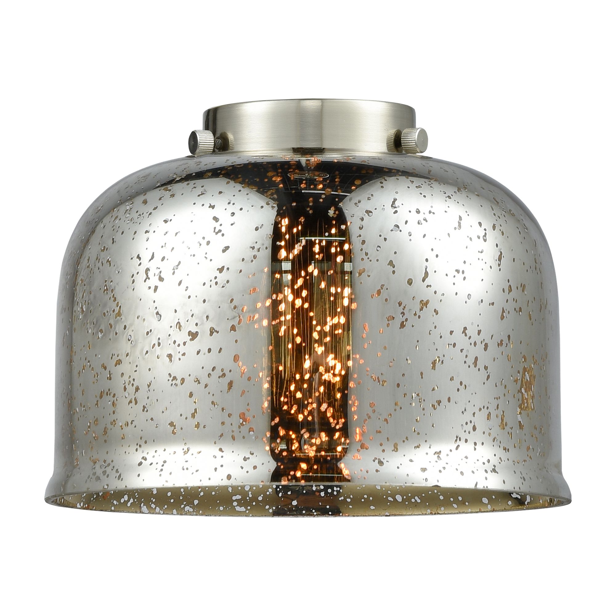 Image 4 Bell 8" Antique Copper Sconce w/ Silver Plated Mercury Shade more views