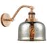 Bell 8" Brushed Brass Sconce w/ Silver Plated Mercury Shade