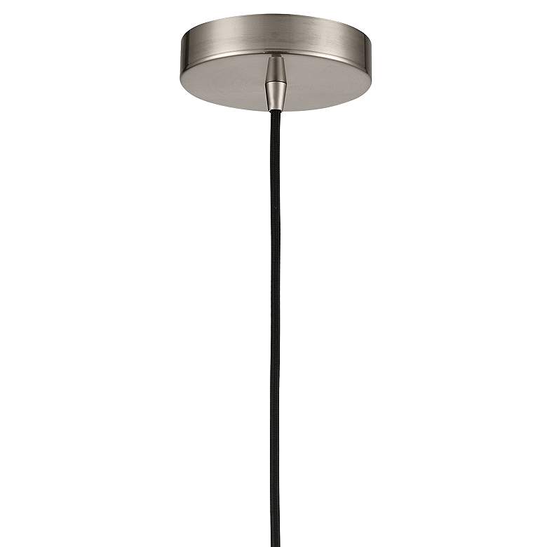 Image 3 Bell 8" Brushed Satin Nickel Mini Pendant w/ Seedy Shade more views