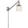 Bell 8" Brushed Satin Nickel Swing Arm With Deco Swirl Shade