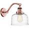 Bell 8" Incandescent Sconce - Copper Finish - Swirl Shade