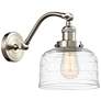 Bell 8" Incandescent Sconce - Nickel Finish - Swirl Shade