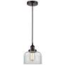Bell 8" LED Mini Pendant - Oil Rubbed Bronze - Clear Shade
