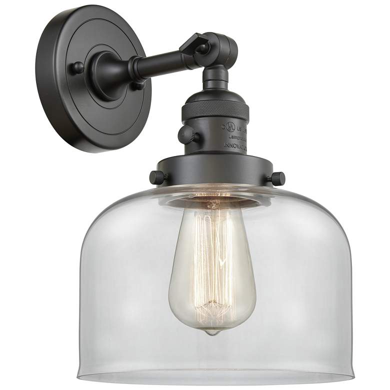 Image 1 Bell 8" LED Sconce - Bronze Finish - Clear Shade