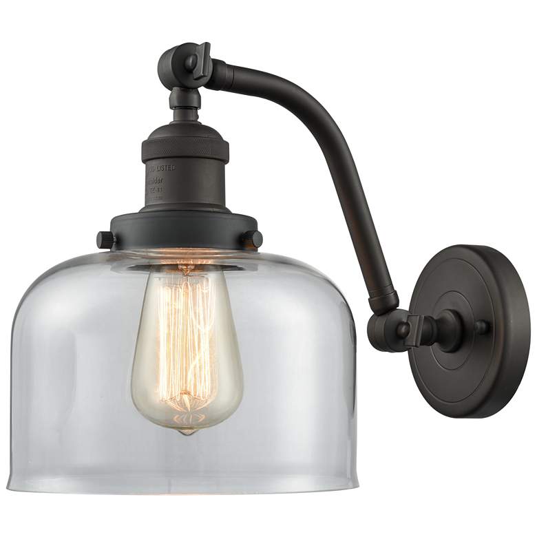 Image 1 Bell 8" LED Sconce - Bronze Finish - Clear Shade
