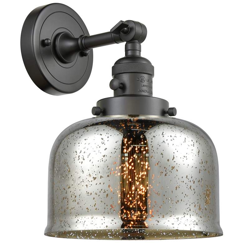 Image 1 Bell 8" LED Sconce - Bronze Finish - Mercury Shade