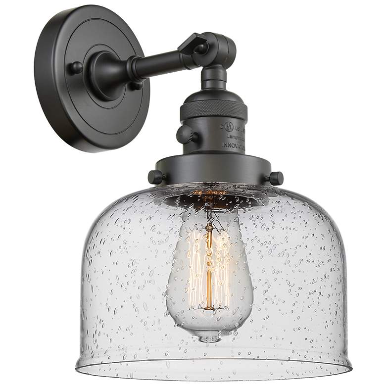 Image 1 Bell 8" LED Sconce - Bronze Finish - Seedy Shade