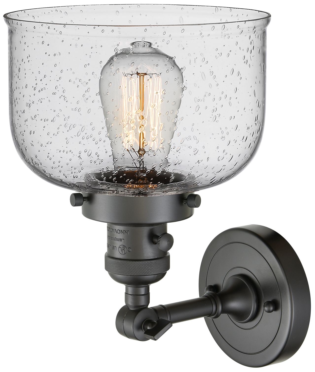 Image 6 Bell 8" LED Sconce - Bronze Finish - Seedy Shade more views