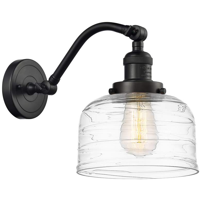 Image 1 Bell 8" LED Sconce - Bronze Finish - Swirl Shade