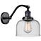 Bell 8" LED Sconce - Matte Black Finish - Seedy Shade