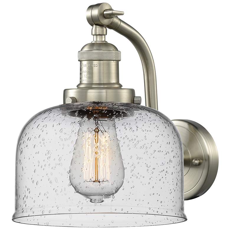 Image 1 Bell 8" LED Sconce - Nickel Finish - Seedy Shade