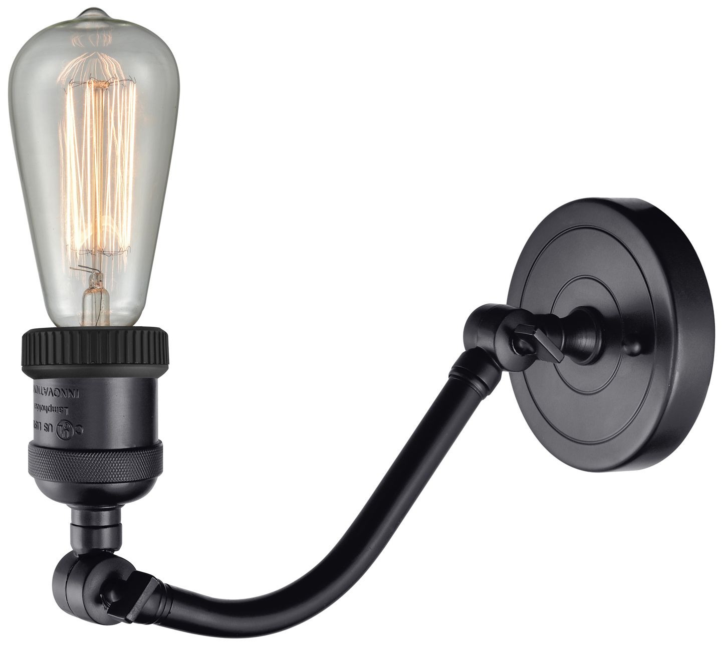 Image 2 Bell 8" Matte Black Sconce w/ Seedy Shade more views