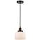 Bell 8" Oil Rubbed Bronze Mini Pendant w/ Matte White Shade
