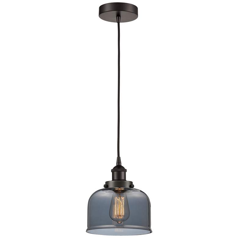 Image 1 Bell 8" Oil Rubbed Bronze Mini Pendant w/ Plated Smoke Shade