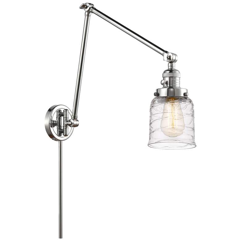 Image 1 Bell 8 inch Polished Chrome LED Double Swing Arm With Deco Swirl Shade