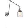 Bell 8" Polished Chrome LED Double Swing Arm With Deco Swirl Shade