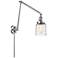 Bell 8" Polished Chrome LED Double Swing Arm With Deco Swirl Shade