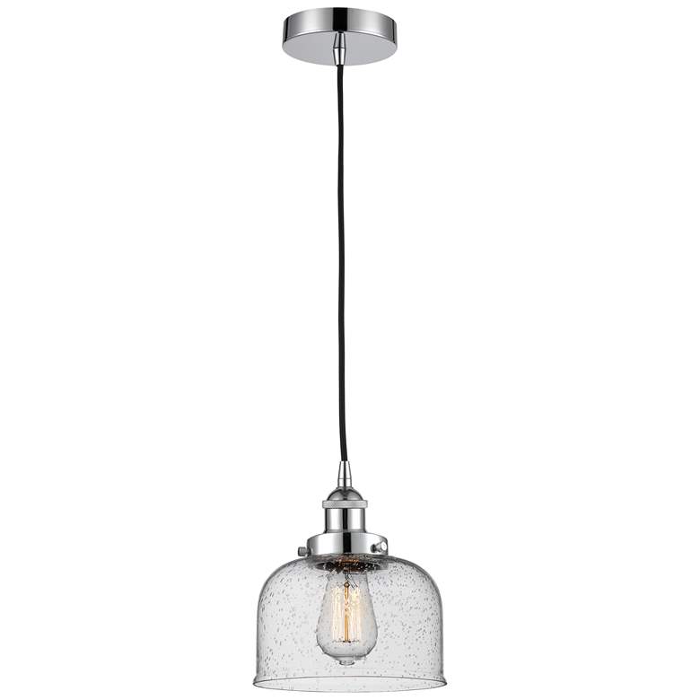 Image 1 Bell 8" Polished Chrome Mini Pendant w/ Seedy Shade