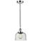 Bell 8" Polished Chrome Mini Pendant w/ Seedy Shade