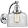 Bell 8" Polished Chrome Sconce w/ Clear Shade