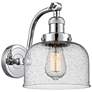 Bell 8" Polished Chrome Sconce w/ Seedy Shade